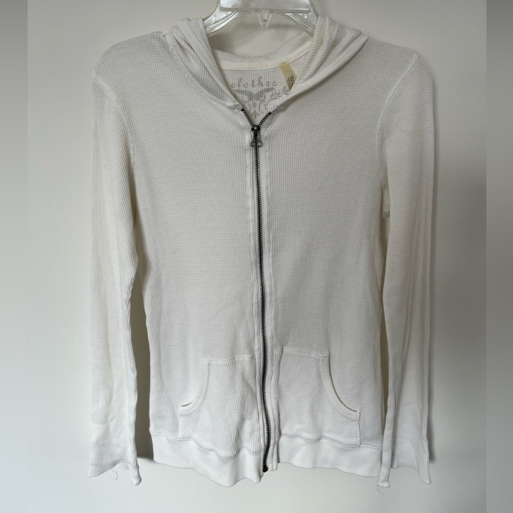 Waffle Lightweight Zip Up Hoodie Jacket